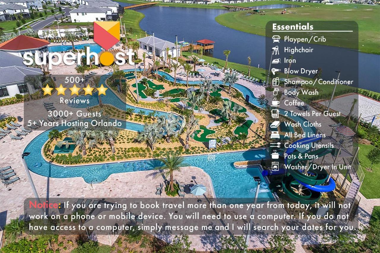 C - New 4 Bedroom Home - 5 Miles To Disney - Free Water Park - Private Pool Kissimmee Bagian luar foto
